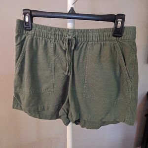 J. Crew Factory XS Linen Short (olive green)